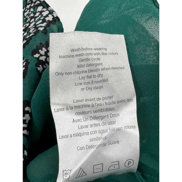 A Pea in the Pod Green Floral Maternity Top Long Bell Sleeve Comfort Floral S - Picture 7 of 8